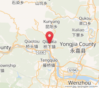 Map of Qiaoxia, Zhejiang