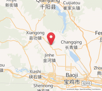 Map of Qiaozhen, Shaanxi