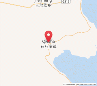 Map of Qiecha, Qinghai