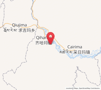 Map of Qihama, Gansu