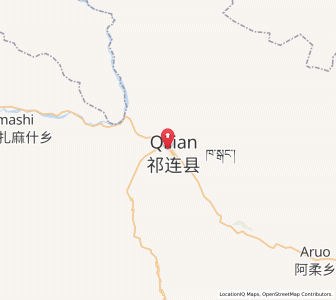 Map of Qilian, Qinghai