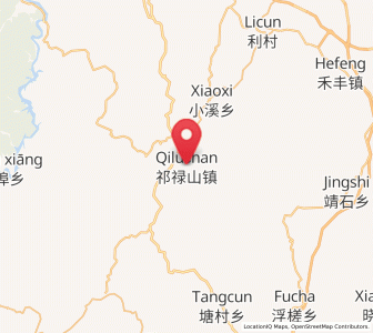 Map of Qilushan, Jiangxi