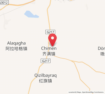 Map of Qiman, Xinjiang