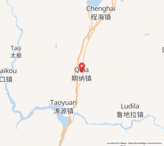 Map of Qina, Yunnan