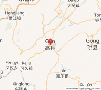 Map of Qingfu, Sichuan