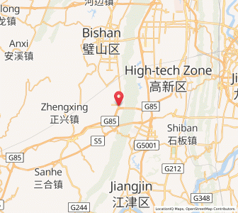 Map of Qinggang, Chongqing