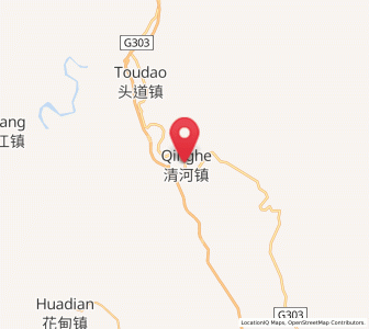 Map of Qinghe, Jilin