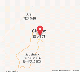 Map of Qinghe, Xinjiang
