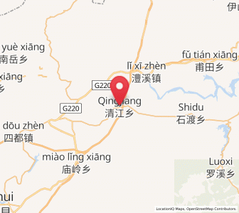 Map of Qingjiang, Jiangxi