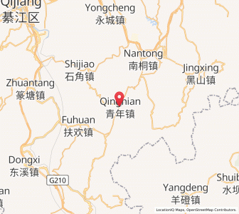 Map of Qingnian, Chongqing