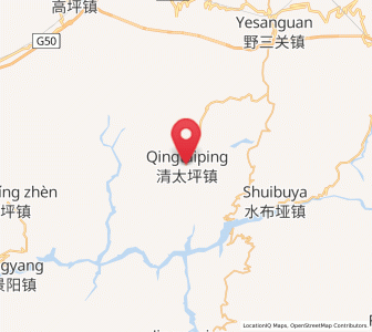 Map of Qingtaiping, Hubei