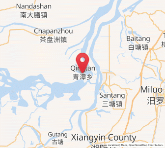 Map of Qingtan, Hunan