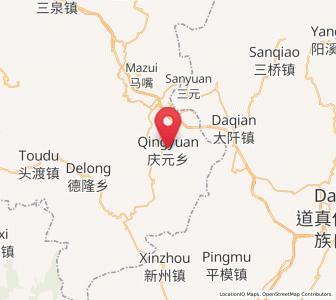 Map of Qingyuan, Chongqing