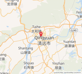 Map of Qingyuan, Guangdong