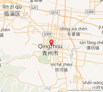 Map of Qingzhou, Shandong