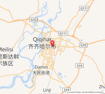 Map of Qiqihar, Heilongjiang