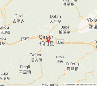 Map of Qishan, Anhui