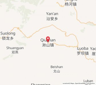 Map of Qiushan, Gansu