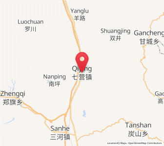 Map of Qiying, Ningxia Hui Autonomous Region