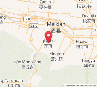 Map of Qizhen, Shaanxi