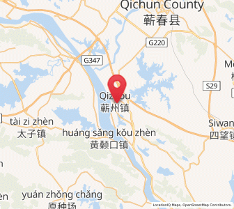 Map of Qizhou, Hubei