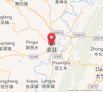 Map of Qu, Sichuan