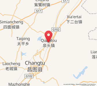 Map of Quantou, Liaoning
