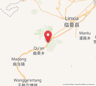 Map of Qu’ao, Gansu