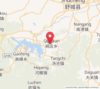 Map of Quedian, Anhui