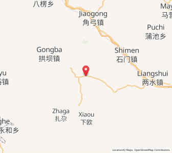 Map of Qugaona, Gansu