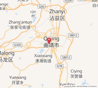 Map of Qujing, Yunnan