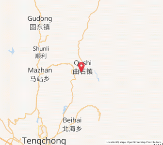 Map of Qushi, Yunnan