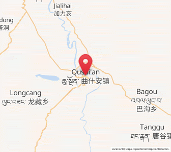 Map of Qushi’an, Qinghai