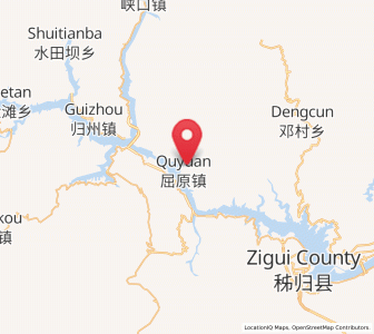Map of Quyuan, Hubei