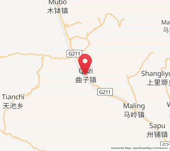Map of Quzi, Gansu