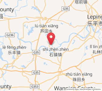 Map of Raobu, Jiangxi
