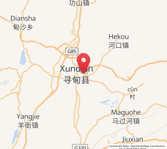 Map of Rende, Yunnan