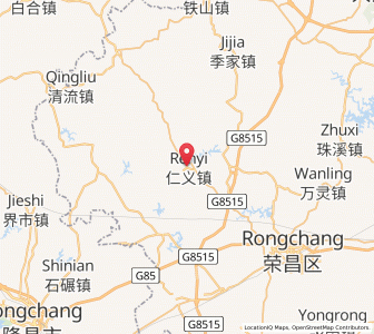 Map of Renyi, Chongqing