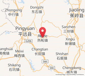 Map of Rezhe, Guangdong