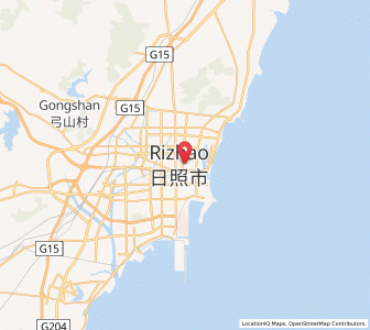 Map of Rizhao, Shandong