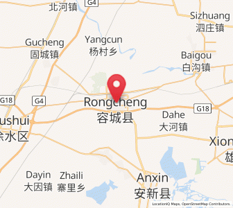 Map of Rongcheng, Hebei
