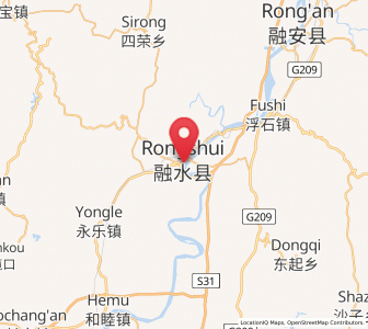 Map of Rongshui, Guangxi