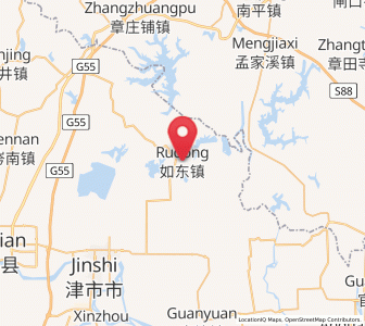 Map of Rudong, Hunan