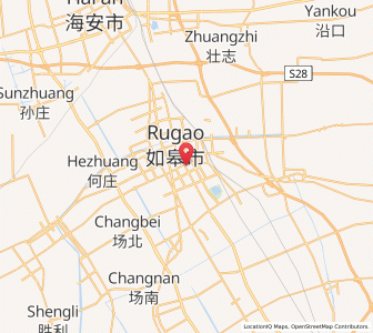 Map of Rugao, Jiangsu