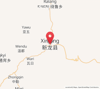 Map of Rulong, Sichuan