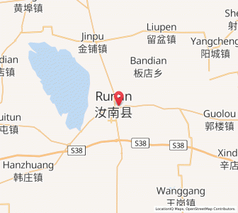 Map of Runing, Henan