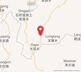 Map of Runxi, Chongqing