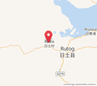 Map of Rutog, Tibet