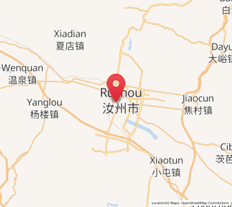 Map of Ruzhou, Henan