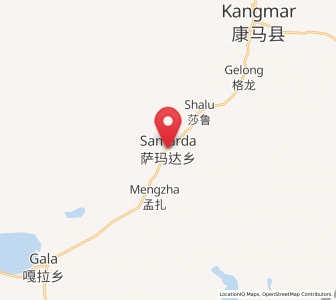 Map of Samada, Tibet